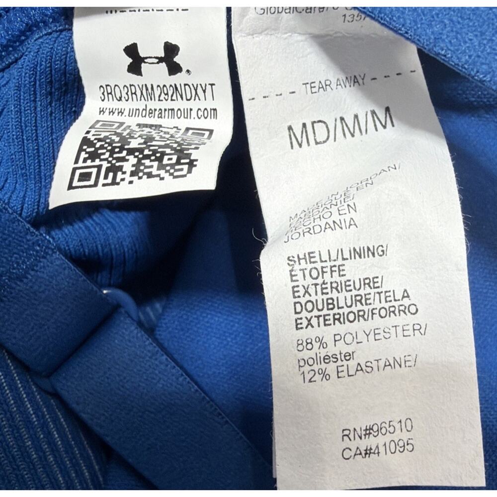 Under Armour Compression Women's Seamless Low Impact Long Sports Bra Blue NWT M - Picture 6 of 6